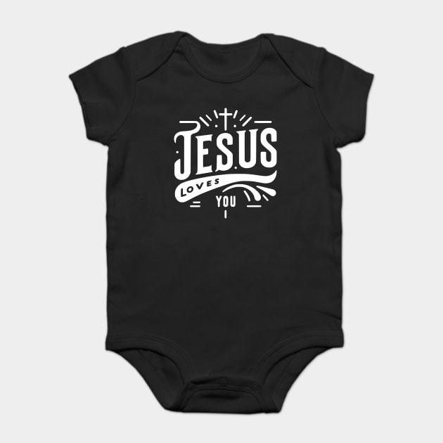 Jesus Loves You Baby Bodysuit by Frank Ring